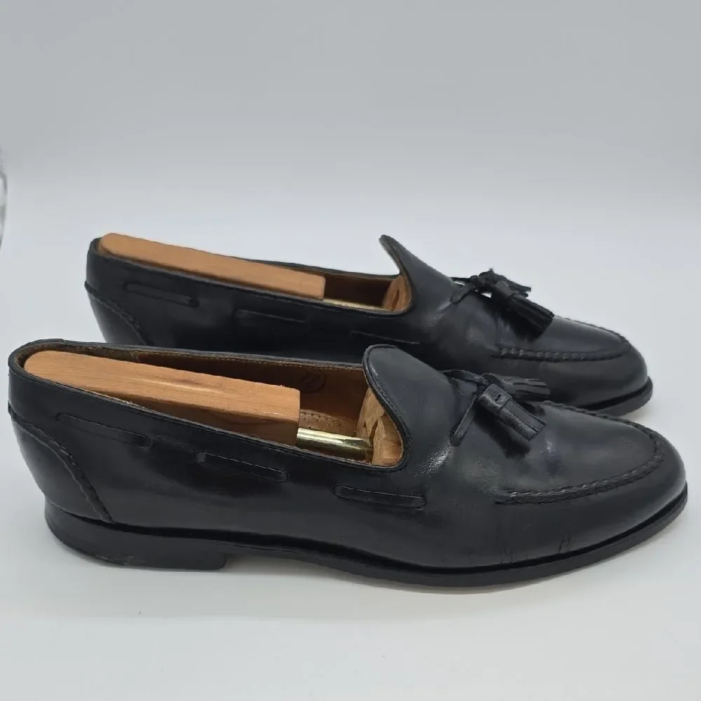 Cole Haan Black Leather Tassel Loafers